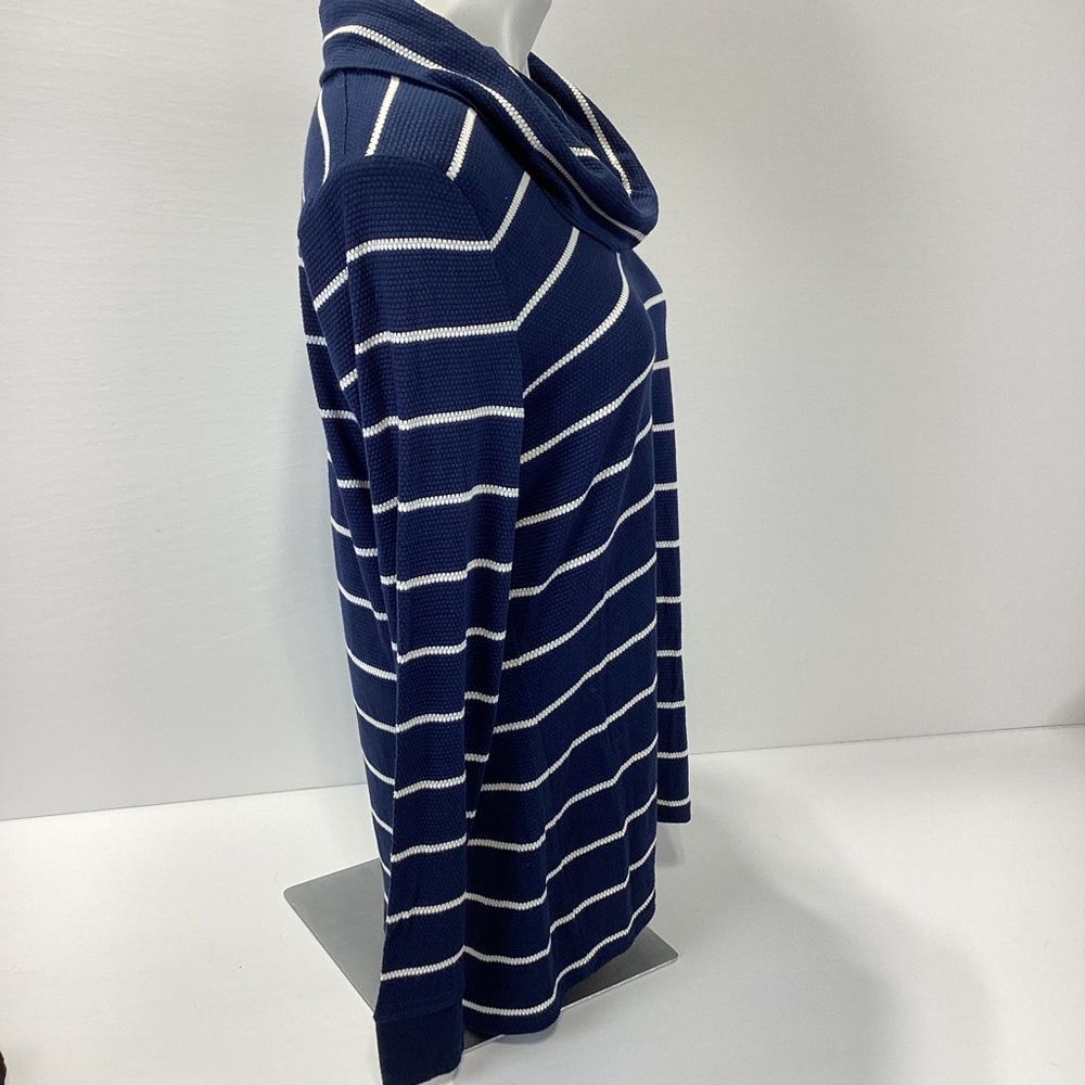 Tommy Hilfiger Athluxe Striped Cowl Neck Shirt Long Sleeve XL NWT - Picture 3 of 12